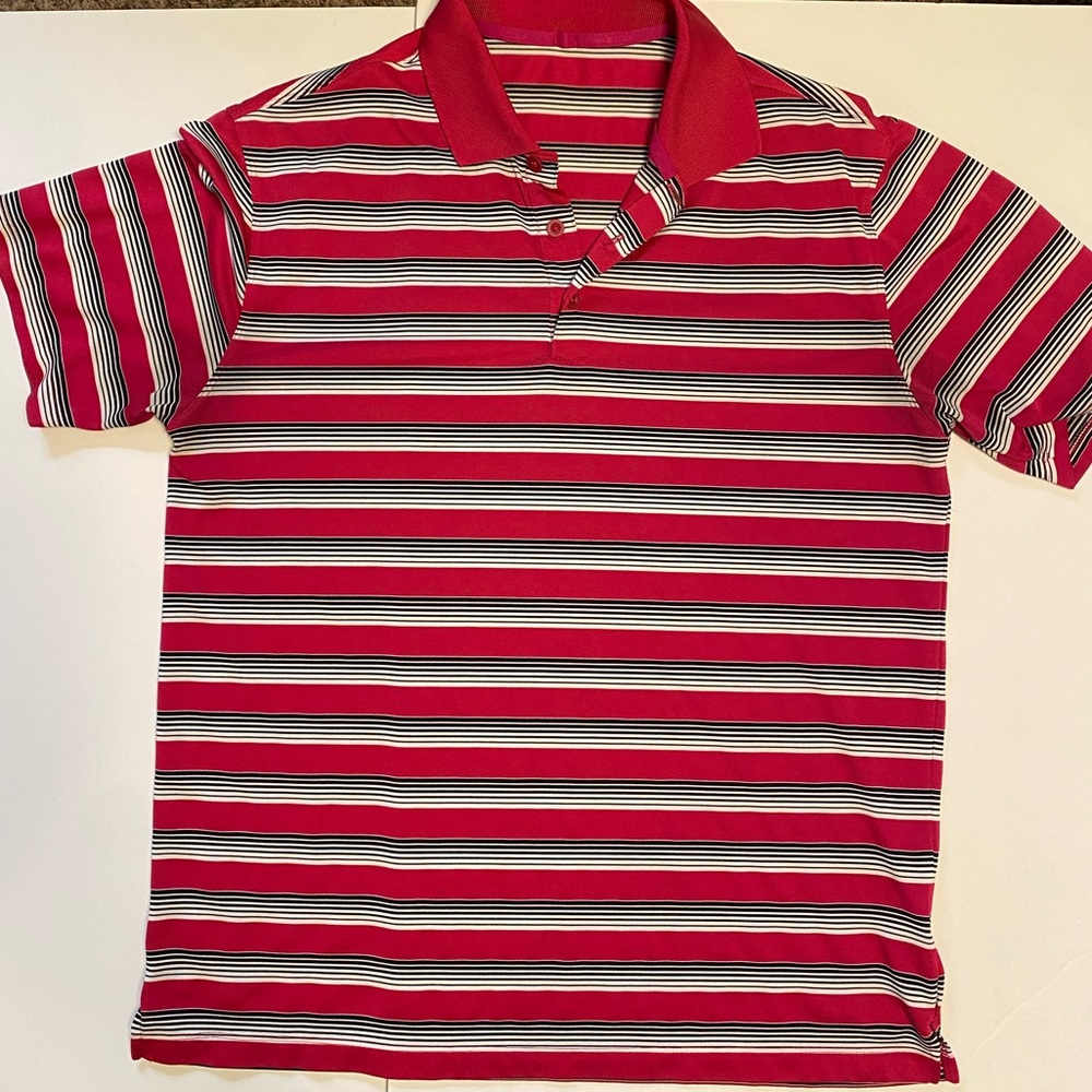 Nike Golf Polo Pink Stripe Medium